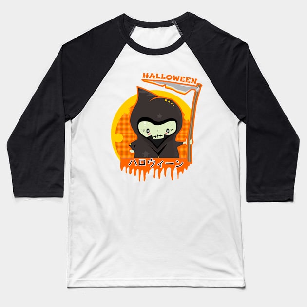 Cartoon grim reaper. Baseball T-Shirt by Ekenepeken